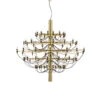 FLOS 2097/75 LED Chandelier, Clear, Brass