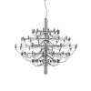 FLOS 2097/75 LED Chandelier, Frosted, Chrome -Lighthouse Shop 10014139