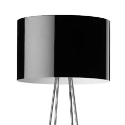 FLOS Ray F2 Floor Lamp, Black Lampshade, Dimmer