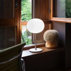 FLOS Glo-Ball Table 1 Table Lamp, Matt Silver -Lighthouse Shop 3510120 2