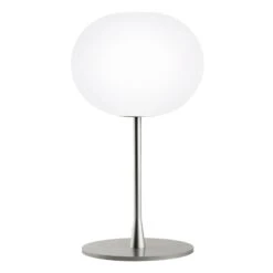FLOS Glo-Ball Table 1 Table Lamp, Matt Silver -Lighthouse Shop 3510120 3