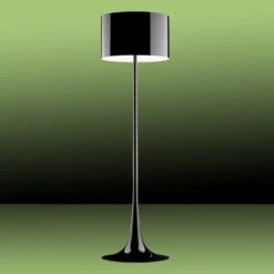FLOS Spun Light F - Black Floor Lamp -Lighthouse Shop 3510143 3
