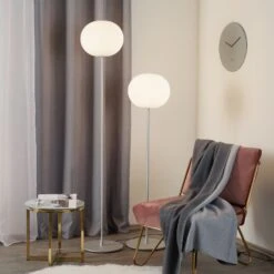 FLOS Glo-Ball Floor 1 Floor Lamp, Matt Silver -Lighthouse Shop 3510146 6