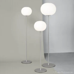 FLOS Glo-Ball Floor 1 Floor Lamp, Matt Silver -Lighthouse Shop 3510146 8