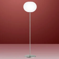 FLOS Glo-Ball Floor 3 Floor Lamp, Matt Silver -Lighthouse Shop 3510148 2