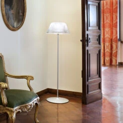 FLOS Romeo Moon - Floor Lamp With Riffled Shade -Lighthouse Shop 3510149 6