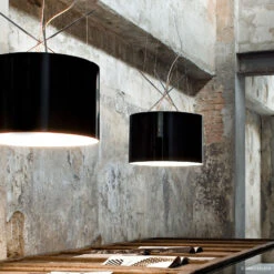 FLOS Ray S Hanging Light, Black