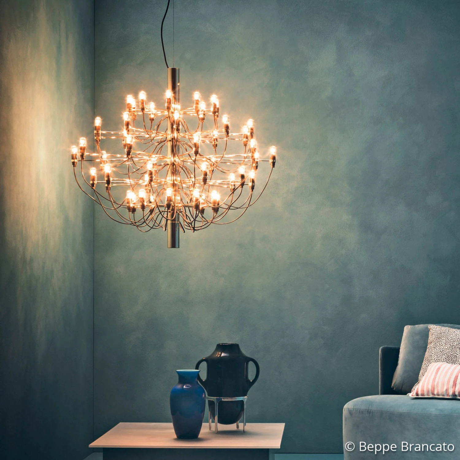 FLOS 2097 - Chandelier, 50-bulb, Chrome 4 FLOS 2097 - Chandelier, 50-bulb, Chrome - Image 2