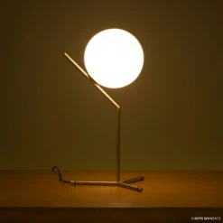 FLOS IC T1 High Table Lamp, Brushed Brass -Lighthouse Shop 3510294 4