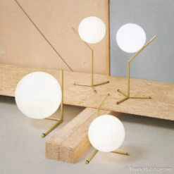 FLOS IC T1 High Table Lamp, Brushed Brass -Lighthouse Shop 3510294 9