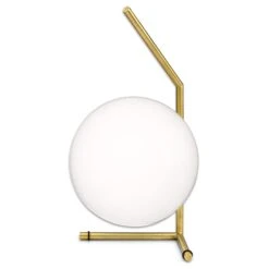 FLOS IC T1 Low Designer Table Lamp Brushed Brass -Lighthouse Shop 3510295 4