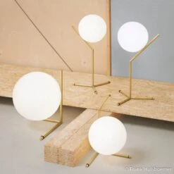FLOS IC T2 Table Lamp, Brushed Brass -Lighthouse Shop 3510296 6