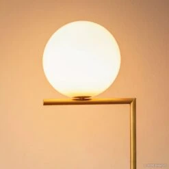 FLOS IC F1 Floor Lamp, Brushed Brass -Lighthouse Shop 3510297 2