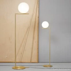 FLOS IC F1 Floor Lamp, Brushed Brass -Lighthouse Shop 3510297 5