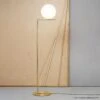 FLOS IC F2 Floor Lamp, Brushed Brass -Lighthouse Shop 3510298