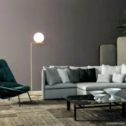 FLOS IC F2 Floor Lamp, Brushed Brass -Lighthouse Shop 3510298 4