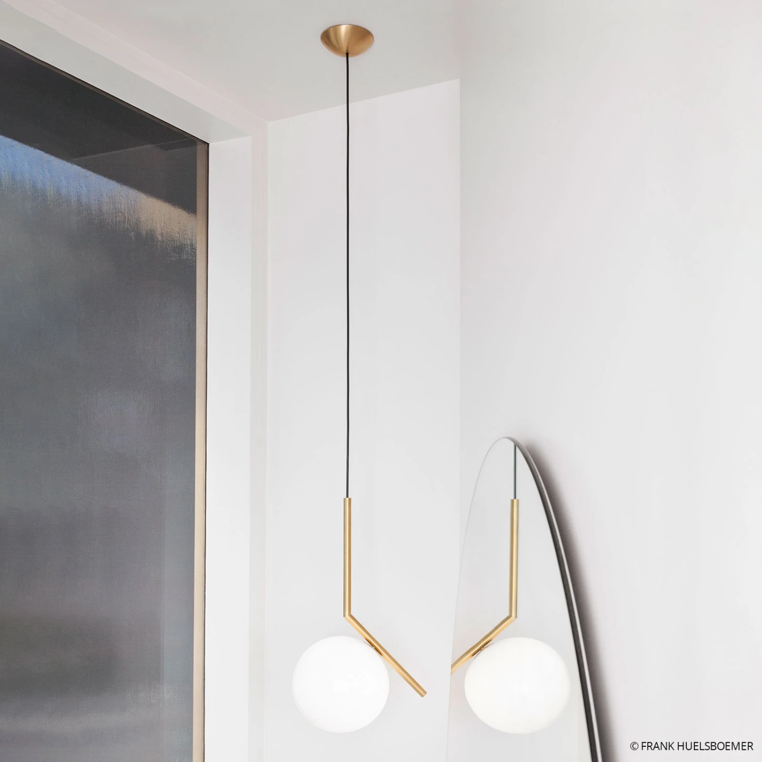 FLOS IC S2 Designer Pendant Light, Brass 4 FLOS IC S2 Designer Pendant Light, Brass - Image 2