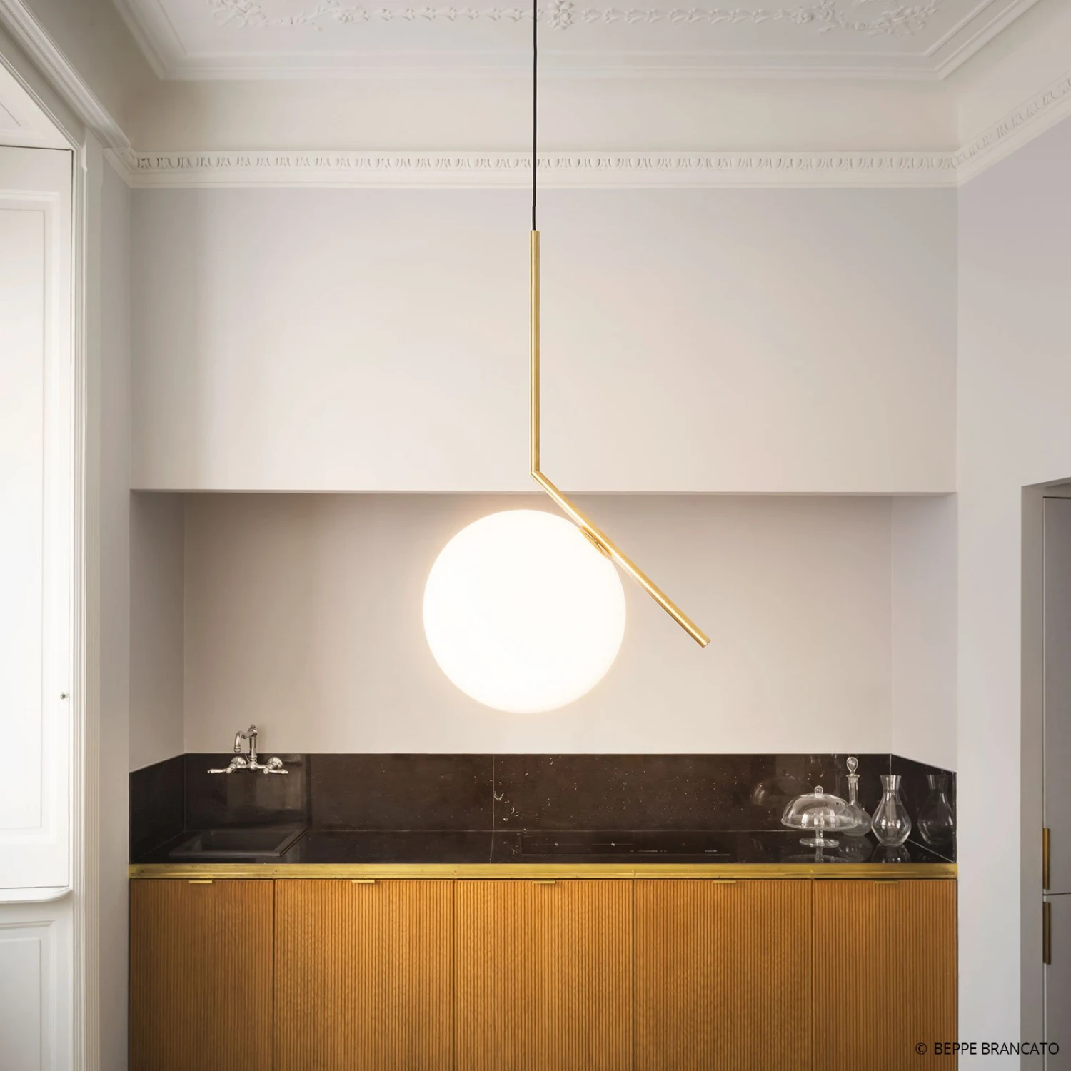 FLOS IC S2 Designer Pendant Light, Brass 5 FLOS IC S2 Designer Pendant Light, Brass - Image 3