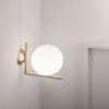 FLOS IC C/W1 Wall Light, Brushed Brass 1 FLOS IC C/W1 Wall Light, Brushed Brass -Lighthouse Shop 3510301