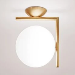 FLOS IC C/W1 Wall Light, Brushed Brass -Lighthouse Shop 3510301 2