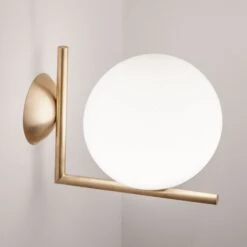 FLOS IC C/W1 Wall Light, Brushed Brass -Lighthouse Shop 3510301 4