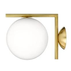 FLOS IC C/W1 Wall Light, Brushed Brass -Lighthouse Shop 3510301 5