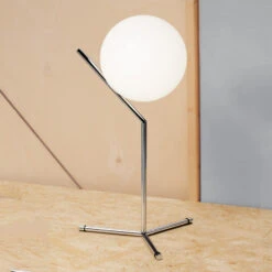 FLOS IC T1 High Table Lamp, Glossy Chrome -Lighthouse Shop 3510327 3
