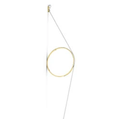 FLOS Wirering White LED Wall Light, Ring Gold