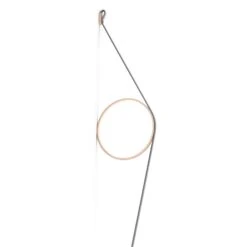 FLOS Wirering Grey LED Wall Light, Ring Magenta