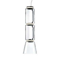 FLOS Noctambule Hanging Light 2 Low Cylinders Cone