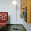 FLOS IC F2 Floor Lamp Black Ø 30 Cm -Lighthouse Shop 3510553