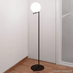 FLOS IC F2 Floor Lamp Black Ø 30 Cm -Lighthouse Shop 3510553 5