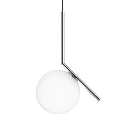 FLOS IC S1 Designer Hanging Light, Chrome Ø 20 Cm