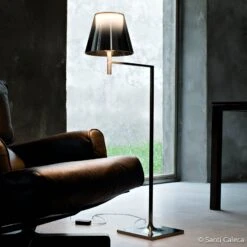 FLOS KTribe F1 Floor Lamp, Metallic Silver