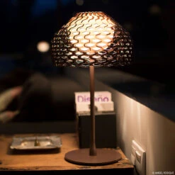 FLOS Tatou T Table Lamp With Dimmer, Ochre Grey -Lighthouse Shop 3510622 3