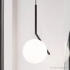 FLOS IC S2 Designer Hanging Light, Black Ø 30 Cm -Lighthouse Shop 3510628