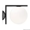FLOS IC C/W1 Wall Light, Black Ø 20 Cm -Lighthouse Shop 3510629