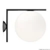FLOS IC C/W2 Wall Light, Black Ø 30 Cm -Lighthouse Shop 3510630