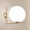 FLOS IC C/W2 Wall Light, Brass Ø 30 Cm -Lighthouse Shop 3510631