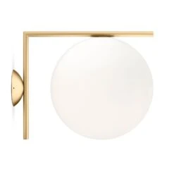FLOS IC C/W2 Wall Light, Brass Ø 30 Cm -Lighthouse Shop 3510631 2