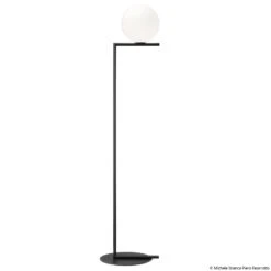 FLOS IC F1 Floor Lamp Black Ø 20 Cm -Lighthouse Shop 3510632 3