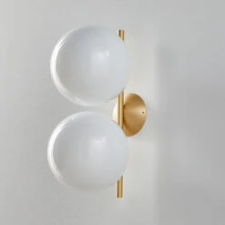 FLOS IC C/W1 Double Wall Light Brass Ø 20 Cm -Lighthouse Shop 3510669 1