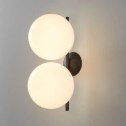 FLOS IC C/W1 Double Wall Light Black Ø 20 Cm