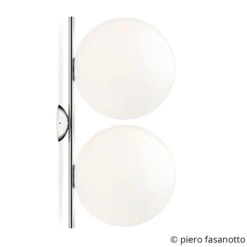 FLOS IC C/W2 Double Wall Light Chrome Ø 30 Cm
