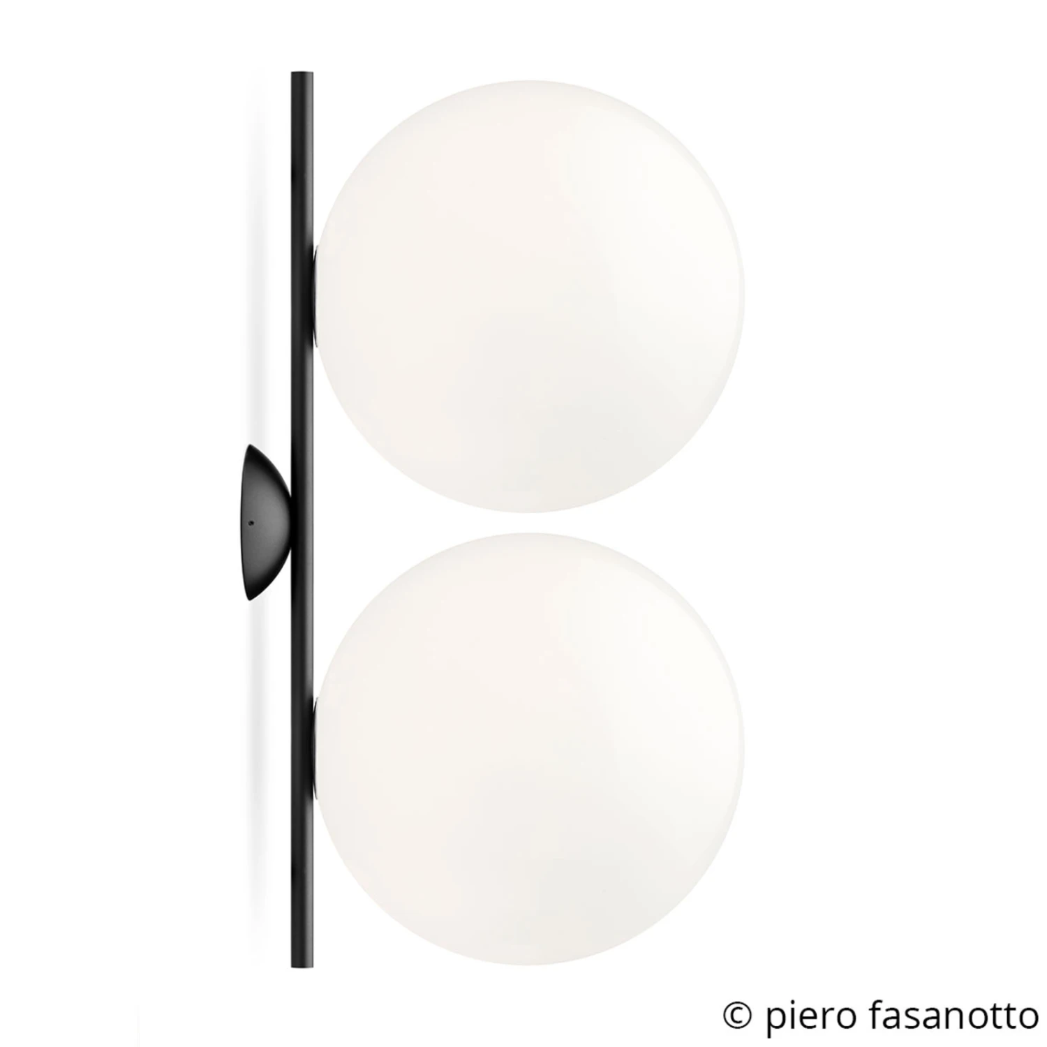 FLOS IC C/W2 Double Wall Light Black Ø 30 Cm 3 FLOS IC C/W2 Double Wall Light Black Ø 30 Cm