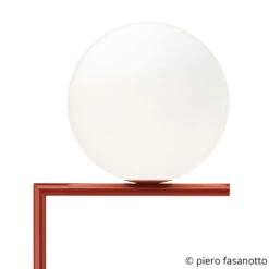 FLOS IC F1 Floor Lamp Burgundy Red Ø 20 Cm 6 FLOS IC F1 Floor Lamp Burgundy Red Ø 20 Cm -Lighthouse Shop 3510678 1