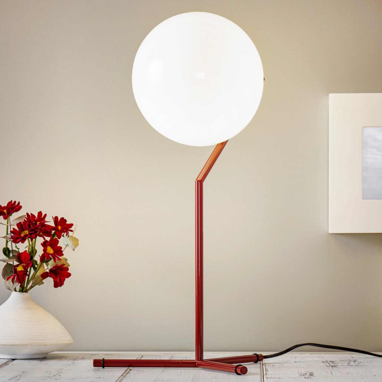 FLOS IC T1 High Table Lamp Burgundy Red 3 FLOS IC T1 High Table Lamp Burgundy Red