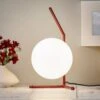 FLOS IC T1 Low Designer Table Lamp Burgundy Red -Lighthouse Shop 3510683