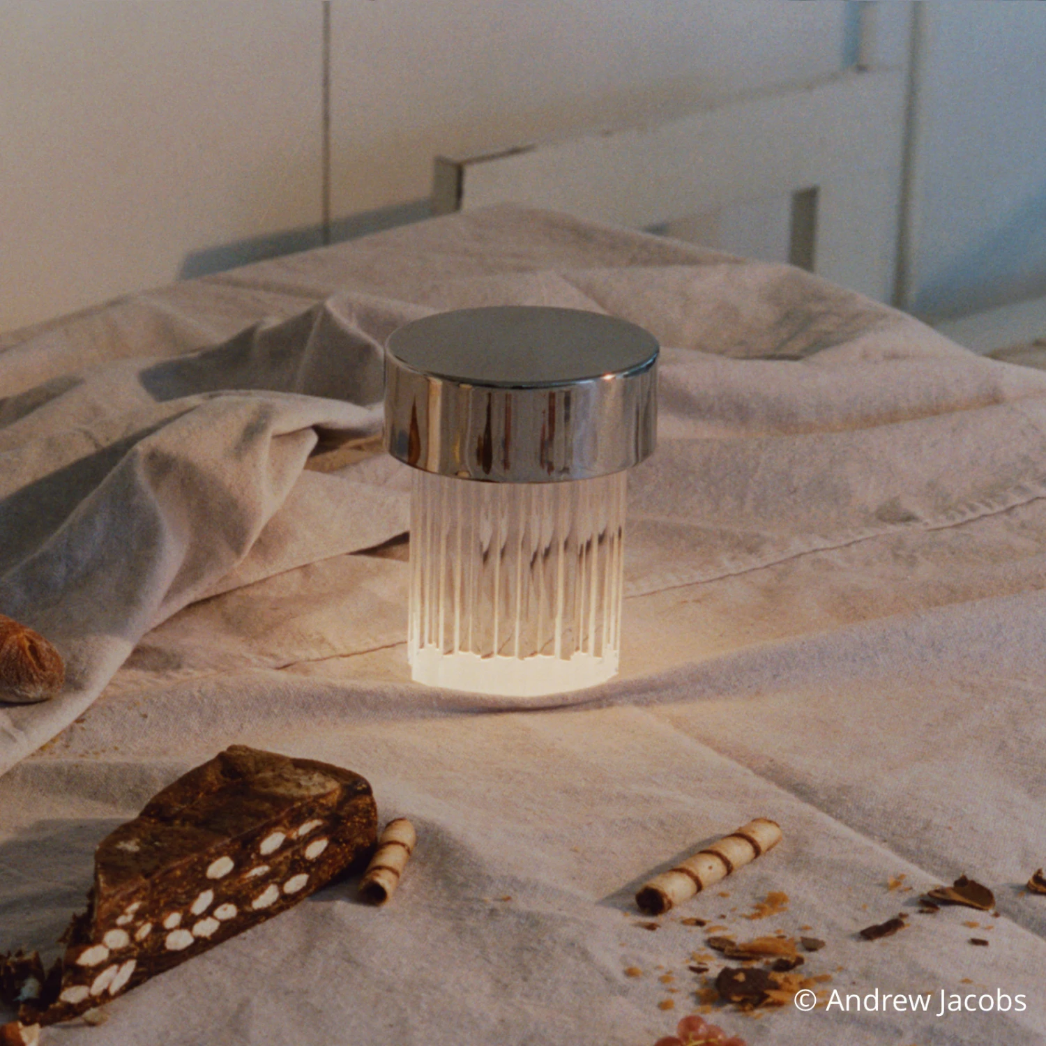 FLOS Last Order LED Table Lamp Fluted IP55 Steel 5 FLOS Last Order LED Table Lamp Fluted IP55 Steel - Image 3