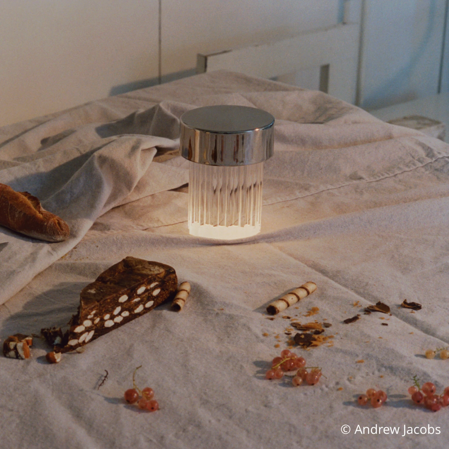 FLOS Last Order LED Table Lamp Fluted IP55 Steel 6 FLOS Last Order LED Table Lamp Fluted IP55 Steel - Image 4